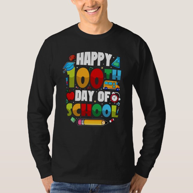 Camiseta Students 100 Days Of School Teachers 2023 Boys And (Anverso)
