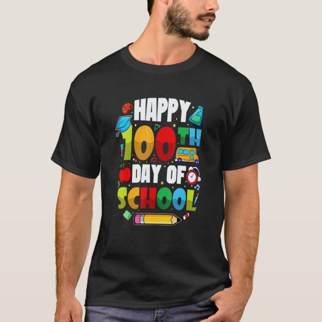 Camiseta Students 100 Days Of School Teachers 2023 Boys And (Anverso)
