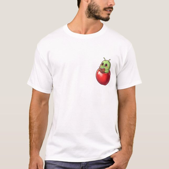 Camiseta Studious Apple Bookworm Character (Anverso)