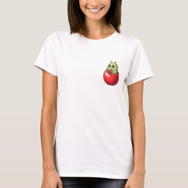 Camiseta Studious Apple Bookworm Character (Anverso)