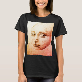 Camiseta Study of da Vinci, Sketch of a girl, D.C.B.