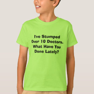 Camiseta Stumped sobre 10 médicos. Qué le tienen Don…