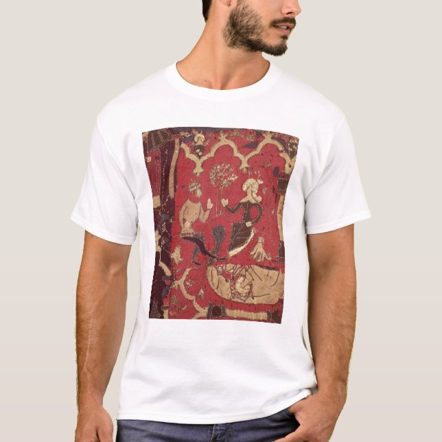 Camiseta Stumpwork que representa Tristan y a Isolda (Anverso)