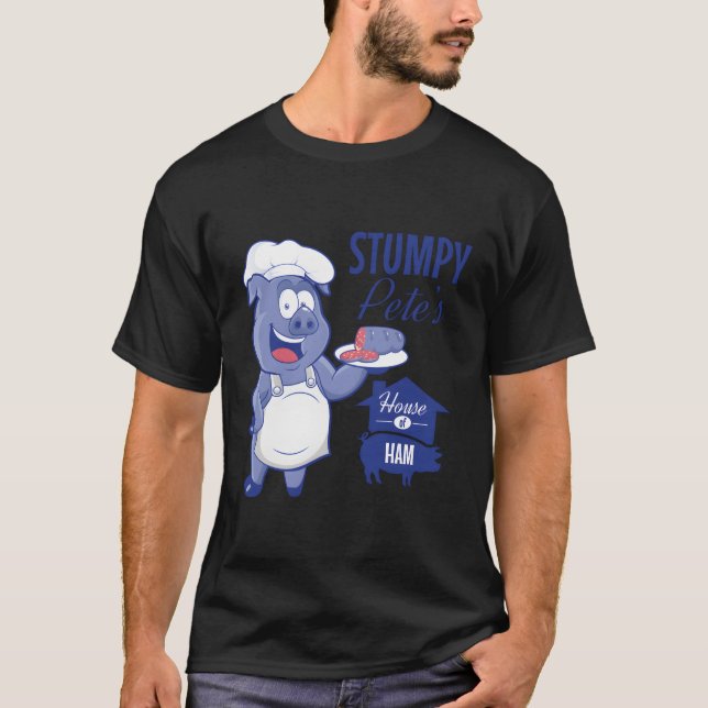 Camiseta Stumpy Peteâ€™S Casa De Ham Restaurant Rótulo (Anverso)