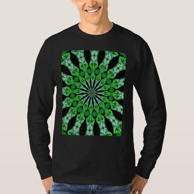 Camiseta Stunning Multicolored Symmetrical Pattern Botanica (Anverso)