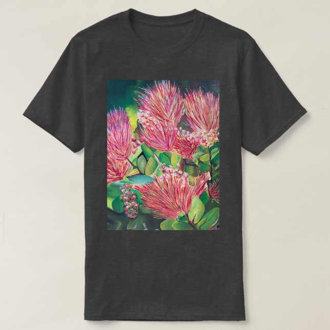 Camiseta Stunning Ohia Lehua Flowers Blooming in Maui (Diseño del anverso)