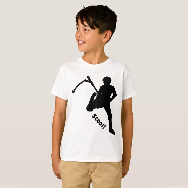 Camiseta Stunt-Scooter Silhouette Kids Apparel (Anverso completo)