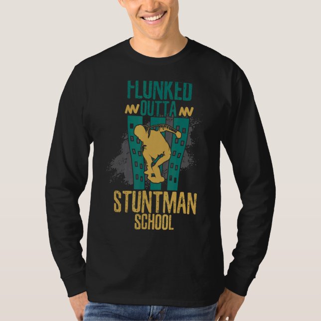 Camiseta Stuntman, abuelo profesional roto 3 (Anverso)