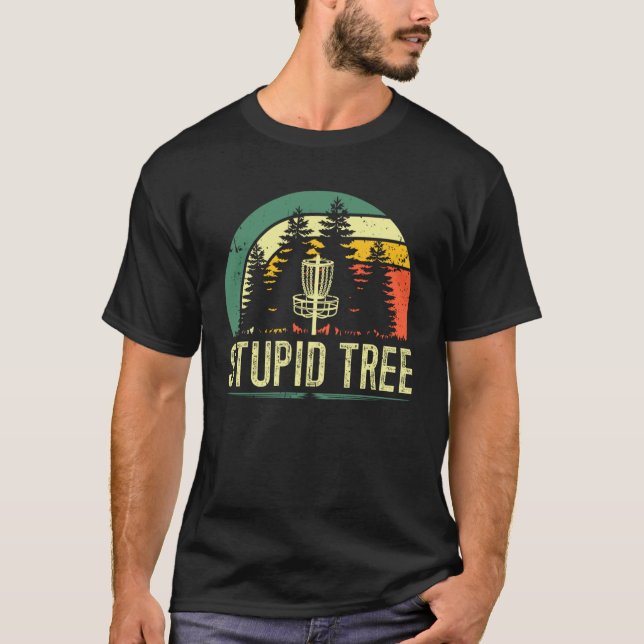 Camiseta Stupid Tree Retro Disc Golf (Anverso)