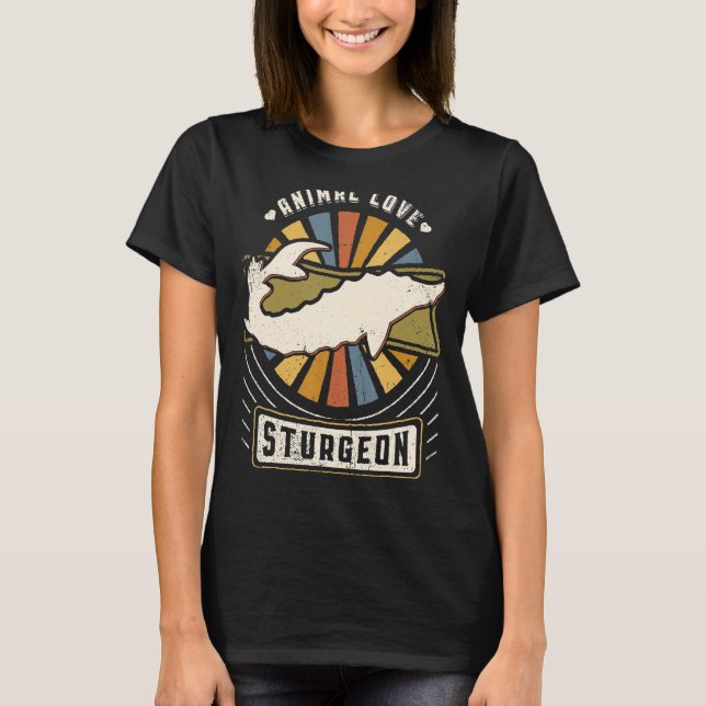 Camiseta Sturgeon Vintage Classic Retro Animal (Anverso)