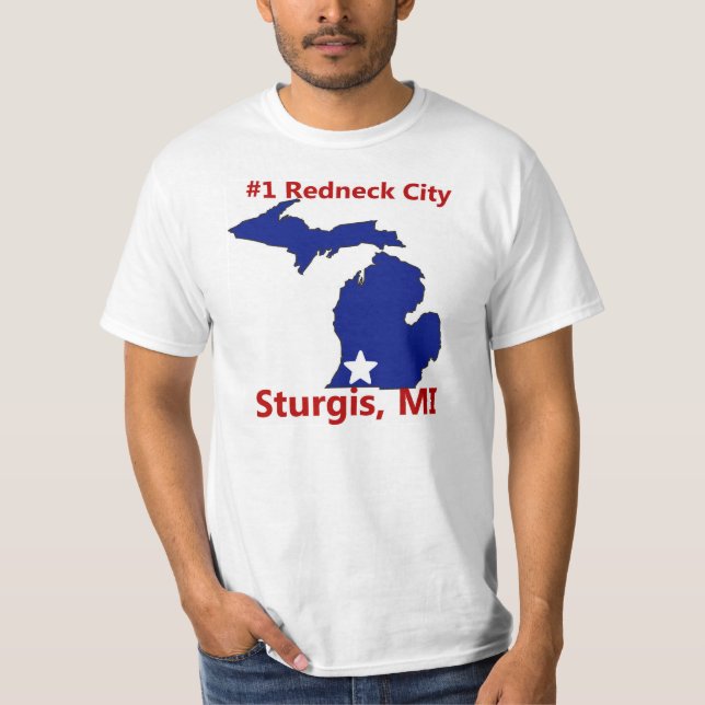 Camiseta Sturgis alineó la ciudad del campesino sureño #1 (Anverso)