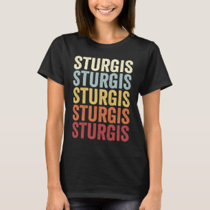 Camiseta Sturgis Dakota del Sur Sturgis SD Retro Texto Anti