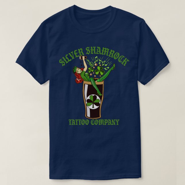 Camiseta Styl Shamrock Tattoo Company Mans Ruin Shop (Diseño del anverso)