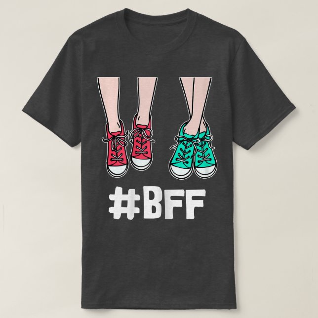 Camiseta Stylish Bff Best Partner Friend Friendship Girls  (Diseño del anverso)