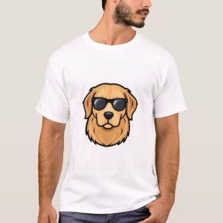 Camiseta Stylish Golden Retriever Sunglasses Mascot - Moder