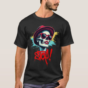 Camiseta Stylish Pop Art Skull