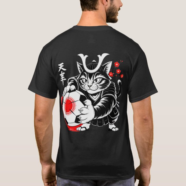 Camiseta Stylish Samurai Cat Japan Soccer For Japanese fans (Reverso)