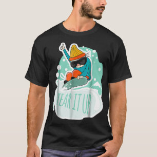 Camiseta Stylish Snowboarding Tear It Up  Gift Tee 