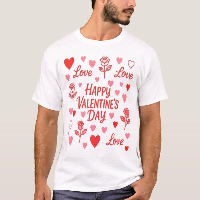 Camiseta Stylish St. Valentines Day White   (Anverso)