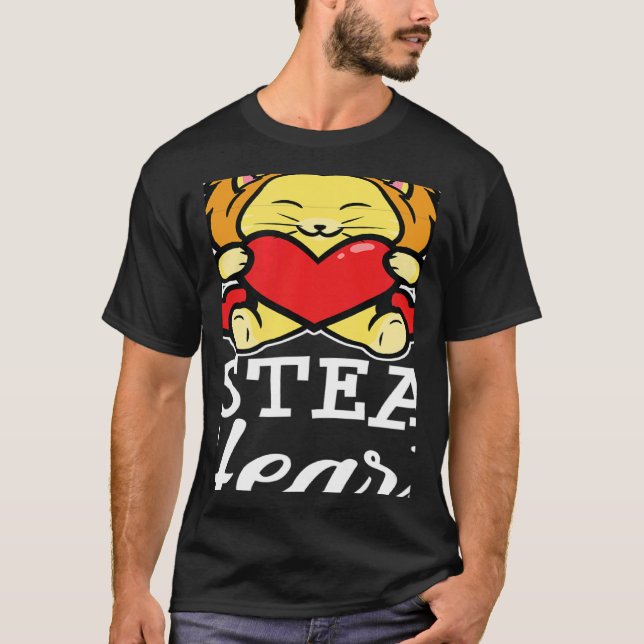 Camiseta Stylish Statement Lion Heart Valentine's Day Love (Anverso)