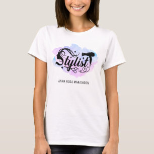 Camiseta *~* STYLIST Tijeras Secador de pelo Pastel AP6