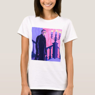 Camiseta Stylized Portrait of a Stern Man