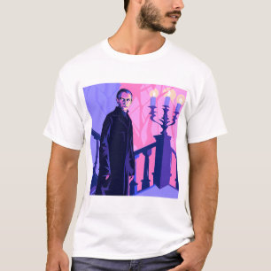 Camiseta Stylized Portrait of a Stern Man