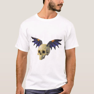 Camiseta Stylized Skull with Angular Colorful Wings