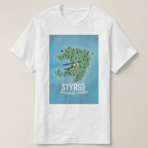 Camiseta Styrsö, afiche de viajes suecia.