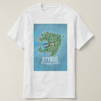 Camiseta Styrsö, afiche de viajes suecia.