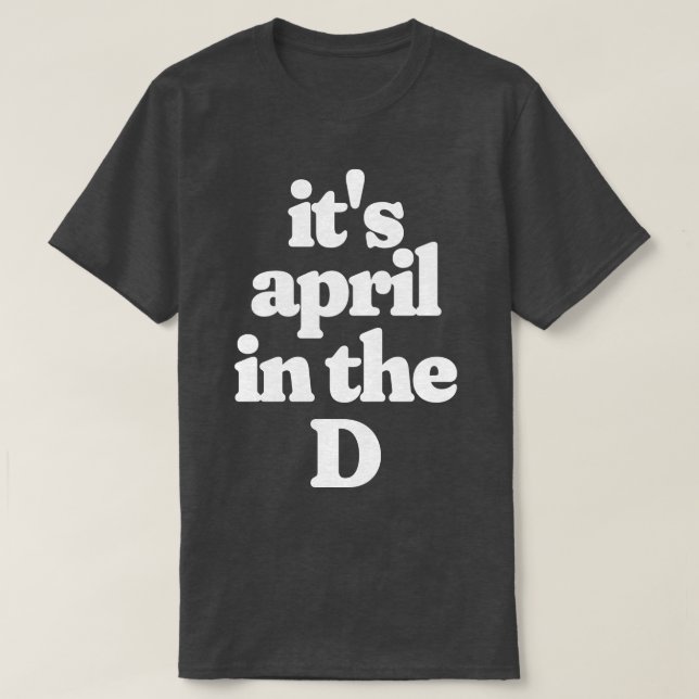 Camiseta Su abril en la D (Diseño del anverso)