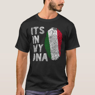 Camiseta Su adentro mi huella dactilar italiana divertida