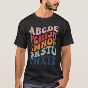 Camiseta Su Alfabeto De Vuelta A La Escuela Pre K Kindergar