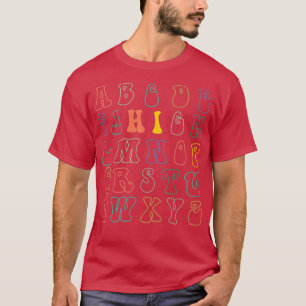 Camiseta Su Alfabeto De Vuelta A La Escuela Profesores Grac