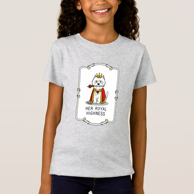 Camiseta Su Alteza Real Reina Westie Perro (Anverso)