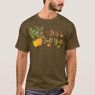 Camiseta Su Caída Yall Cute Calabaza Sale Del Otoño Mar Caí