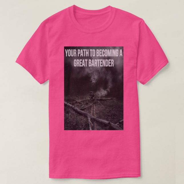 Camiseta su camino para convertirse en un gran barman (Diseño del anverso)