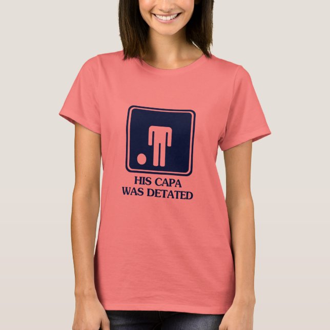 Camiseta Su Capa fue detenida (Anverso)