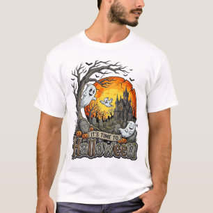 Camiseta Su Casa de Halloween Embrujada Cementerio Espeluzn