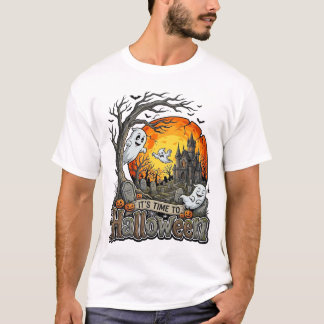 Camiseta Su Casa de Halloween Embrujada Cementerio Espeluzn