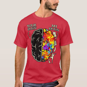 Camiseta Su cerebro mi cerebro Naranja de toma de concienci