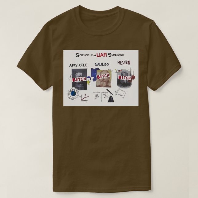 Camiseta su ciencia siempre soleada es una mentirosa  (Diseño del anverso)