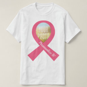 Camiseta SU cinta rosada simple de la FOTO
