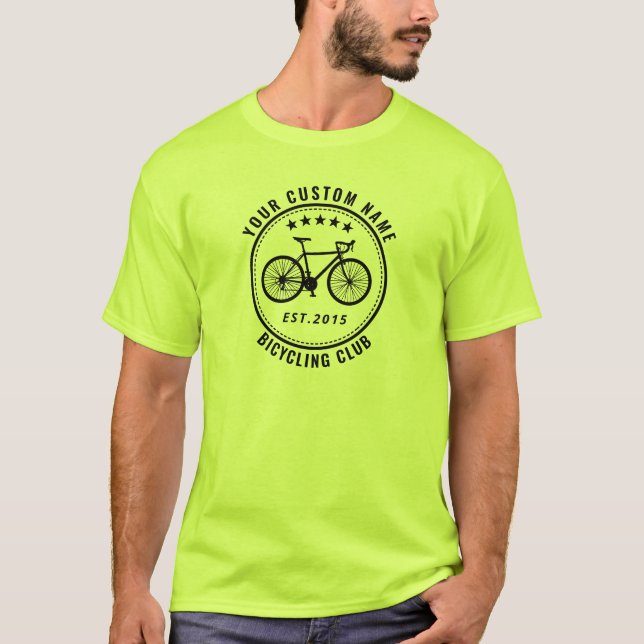 Camiseta Su Club de Bicicletas o Nombre de Ubicación Seguri (Anverso)