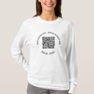 Camiseta Su código QR Analizar información Personalizado Re