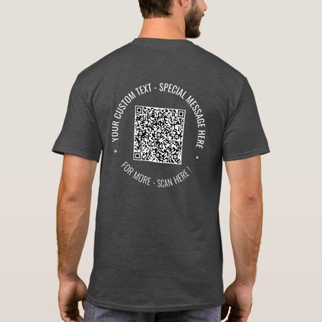 Camiseta Su código QR Analizar información Personalizado Te (Reverso)