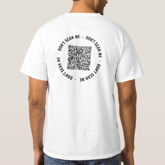 Camiseta Su código QR Explorar información Personalizado Me (Reverso)