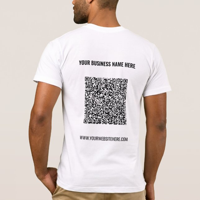 Camiseta Su código QR Información de análisis de código y c (Reverso)