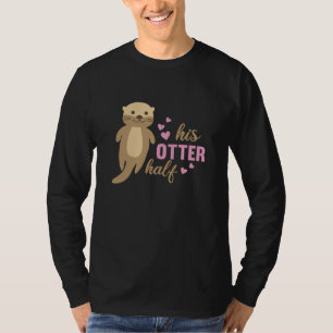 Camiseta Su corazón de amor Otter medio dulce Otter