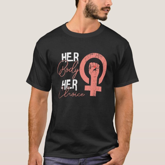 Camiseta Su cuerpo, su elección profesional, feminista del  (Anverso)
